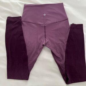 lululemon align leggings ombré purple